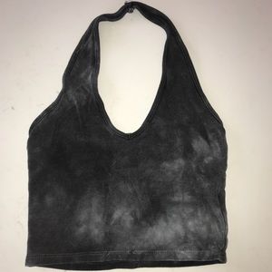 Brandy Melville Halter crop top grey/black